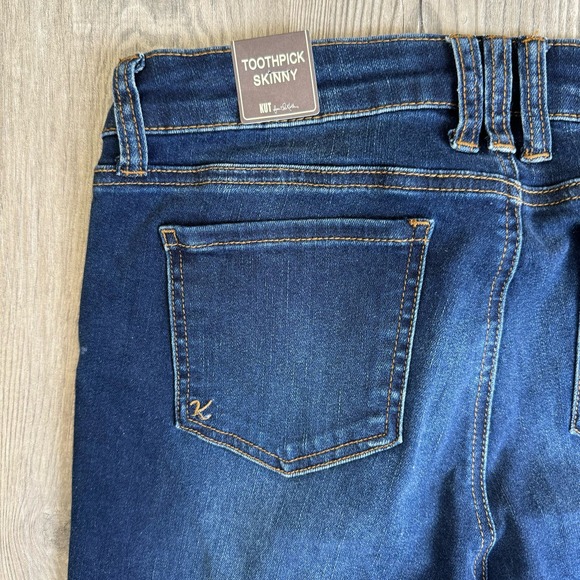 Kut From the Kloth Toothpick Skinny Jeans Women’s Size 10 Petite Dark Wash - Picture 3 of 11
